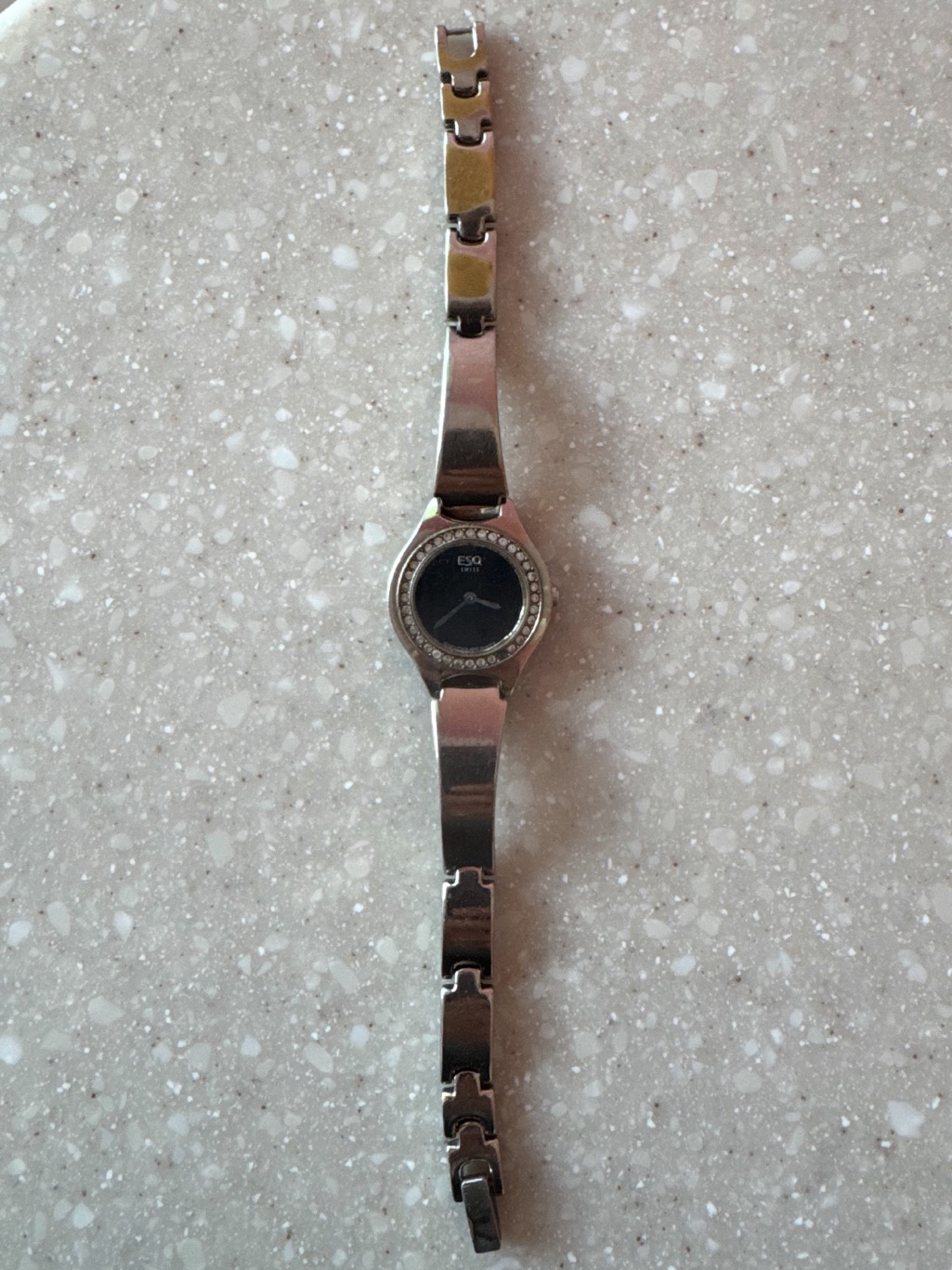 Esq By Movado Silver Diamond Jeweled Ladies Quartz Watch